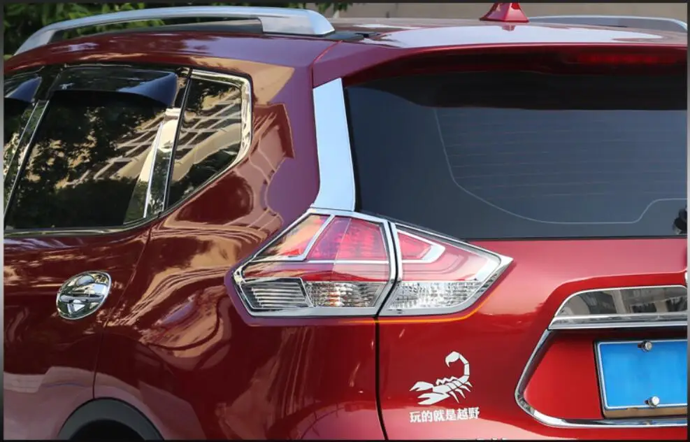 ABS Хром Передняя фара автомобиля+ задний фонарь Крышка лампы отделка для Nissan X-Trail