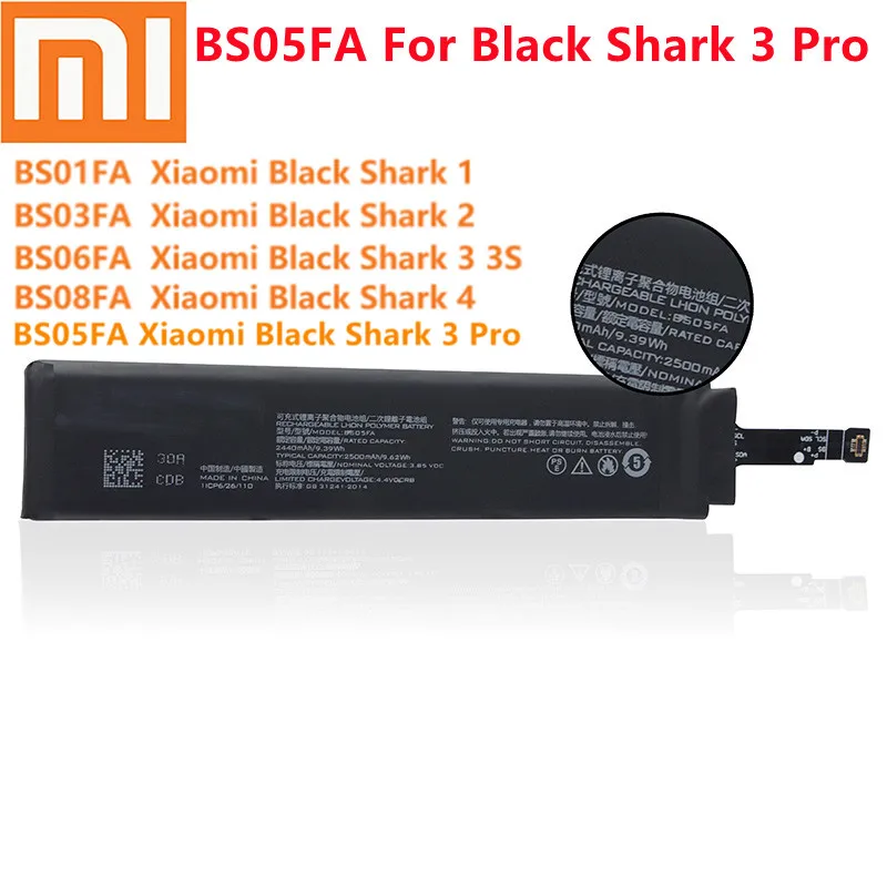 Phone Battery Replacement Battery BS01FA for Xiaomi Black Shark 1 BS03FA for Black Shark 2 BS06FA 3 BS08FA 4