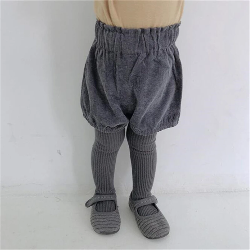 Зимние Детские шорты для мальчиков однотонные маленьких девочек хлопковые