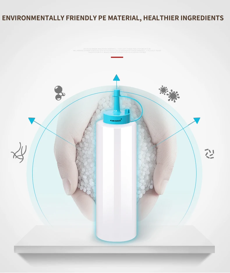 AMINNO Соковыжималка Диспенсер Бутылки 400 МЛ Салатная Заправка Кетчуп Диспенсер Здоровый PE Пластиковые Профессиональные Кухонные Приправы Инструменты