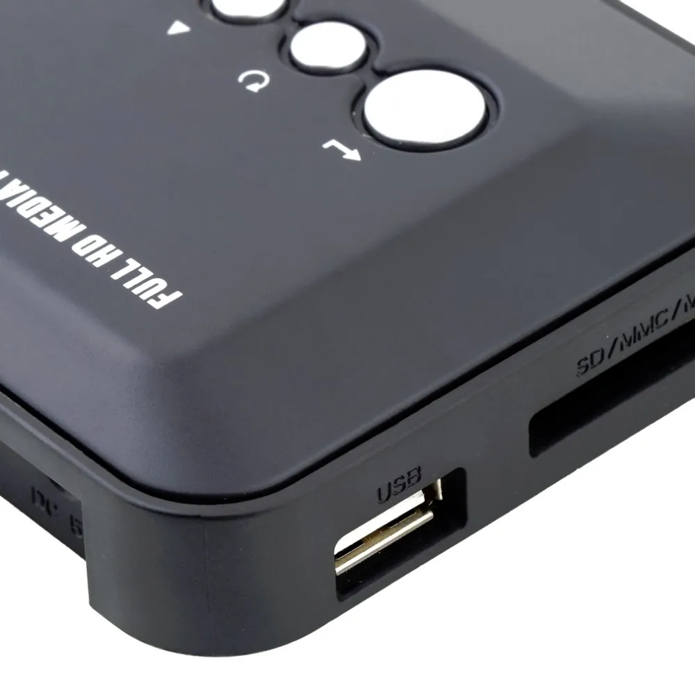 DC 5 В 2A HD 1080P USB HDMI медиаплеер коробка SD/MMC ТВ видео SD MMC RMVB MP3 Мульти ТВ с ИК-пультом дистанционного управления