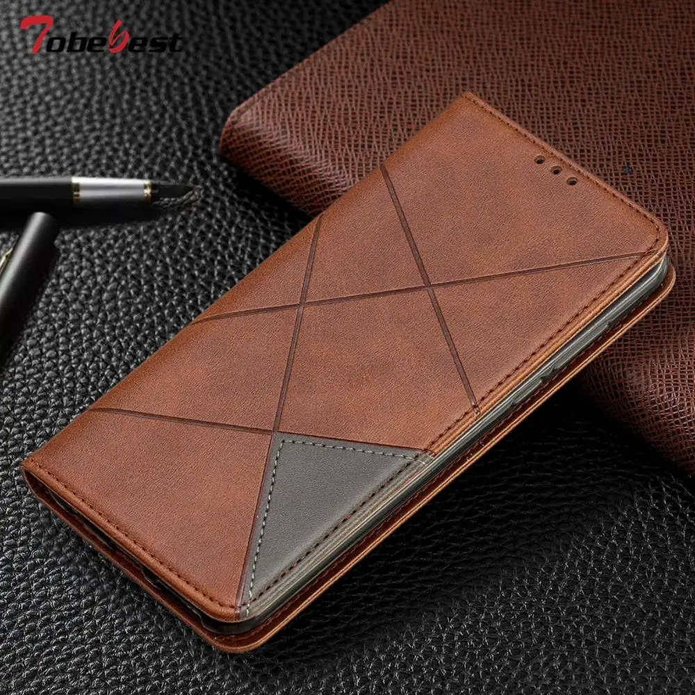 

Tobebest Magnetic Wallet Leather Case For Huawei Honor 7C 7c Case Cover for Huawei Y7 2018 Flip Cover With Card Pocket