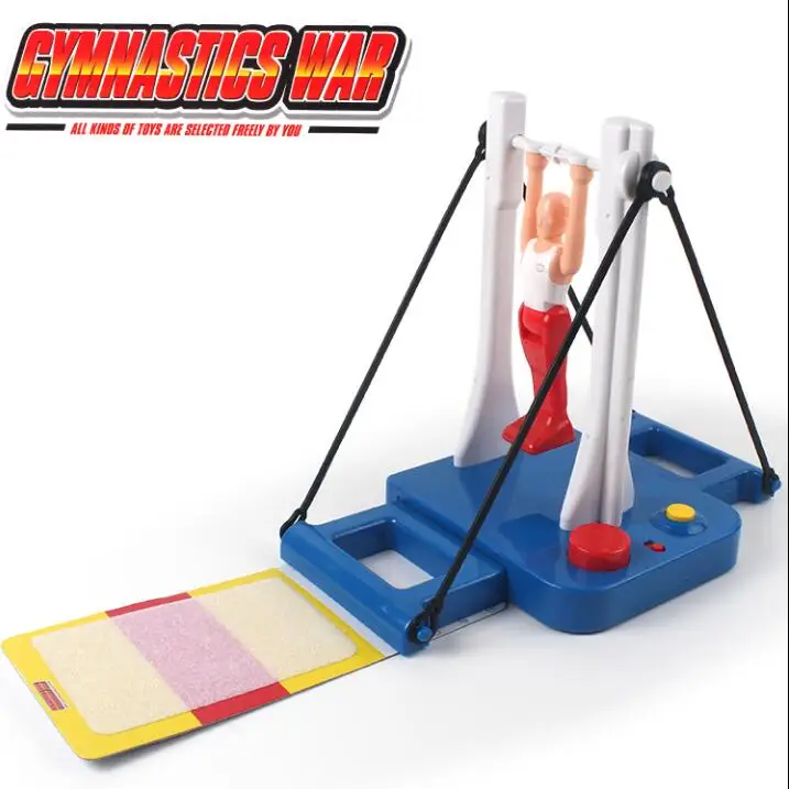 Творческий гимнастический машина игрушка новизны гимнастика войны гимнастический машина турник зрительно-моторная координация настольные игрушки - Цвет: Белый