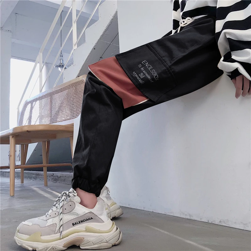 NoEnName_Null лоскутный пояс с высокой талией брюки для женщин Pantalones Mujer зимние однотонные брюки карго корейские женские джоггеры 50cs