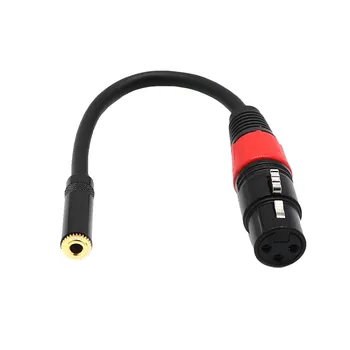 

XLR 3.5MM Female To Female Stereo Audio Adapter Microphone Cable Metal F822