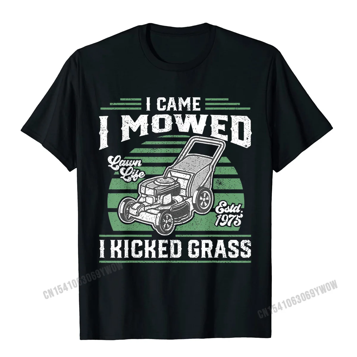 Design Group Summer Autumn Cotton Fabric Round Neck Men Tops Tees Custom Tee-Shirt New Coming Short Sleeve T Shirt I Came I Mowed I Kicked Grass Funny Lawn Mower Gift For Dad T-Shirt__81 black