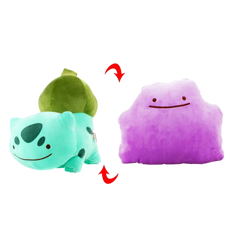Аниме Ditto Transfer плюшевые игрушки Snorlax Lapras Gengar Squirtle Clefairy Poliwag мягкая плюшевая кукла подушка внутри