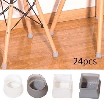 

24pcs Chair Furniture Leg Floor Protector Multifunction Silicone Cover Anti Slip Wear-resistant Accessories Elastic Home Quietly