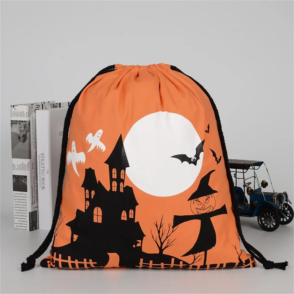 

Halloween Decoration Canvas Carrier Bag Halloween Party Gift Children Pumpkin Witch Ghost Candy Storage Bag Decor Packaging