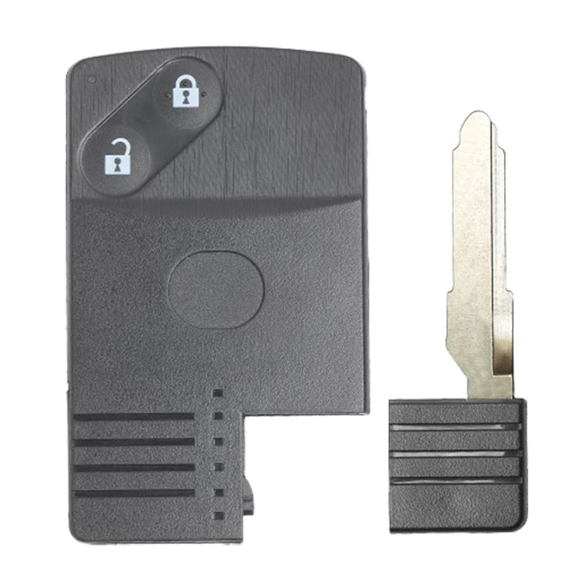 Красный KEYECU 10 шт. смарт-карты Чехол для дистанционного ключа от машины для Mazda 5 6 CX-7 CX-9 MX-5 Miata RX-8, Fob, 2/3/4 кнопки со вставкой лезвие - Цвет: Красный