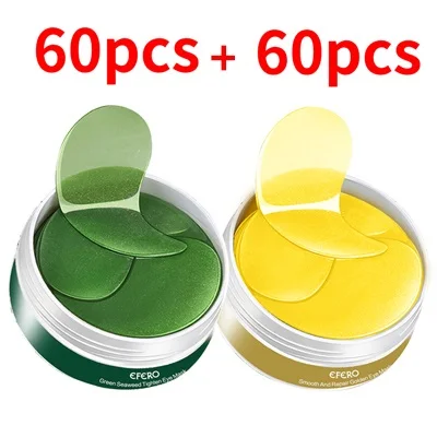 120pcs style 1 120 шт коллагеновая маска для глаз, гидрогелевые патчи под глазами, увлажняющая, против старения, темные круги, морщинки, маска для сна, маска для лица - Цвет: 120pcs style 1