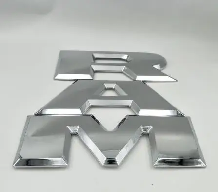 One set Car tailgate 3D RAM Letter Logo Emblem Rear Trunk Badge Sticker For Dodge Ram 1500