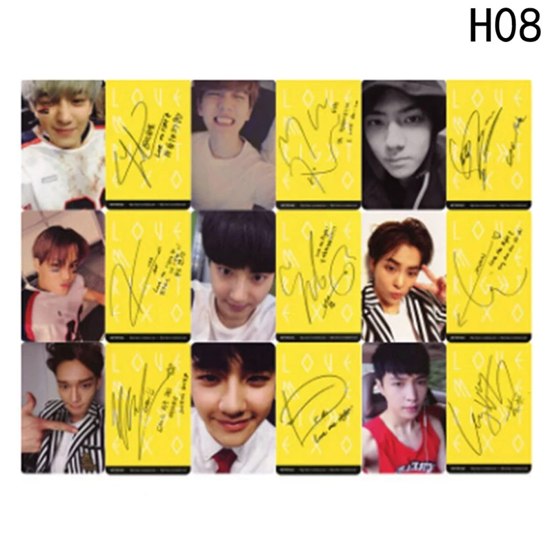 Youpop KPOP EXO K M Точная LOTTO Plant 3 EX'ACT альбом самодельные бумажные карты k-pop подписи LOMO фото карта Фотокарта