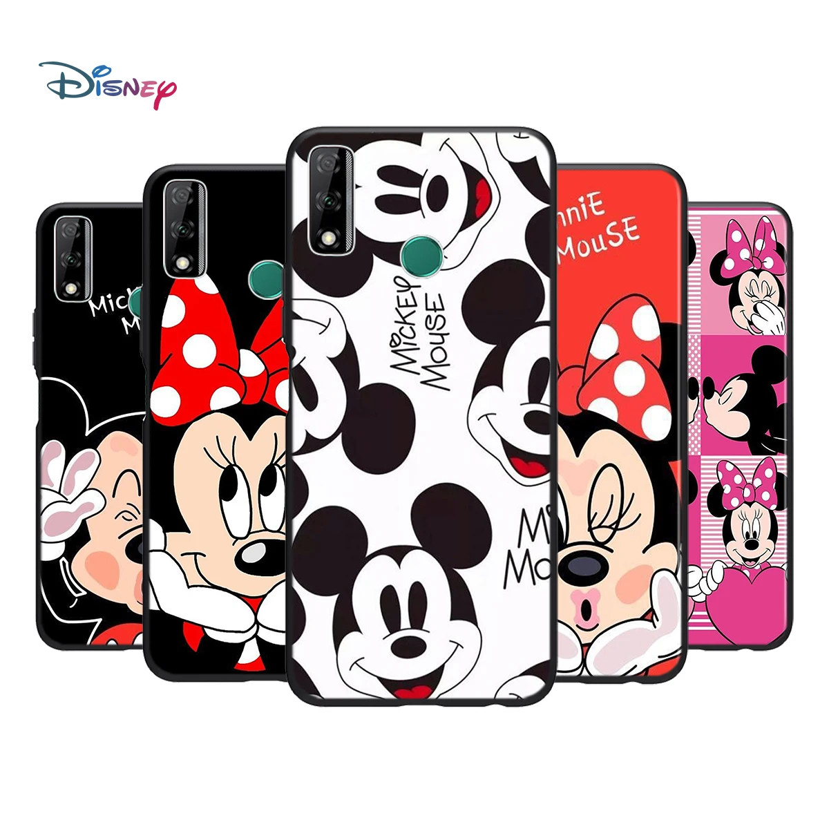 Black Soft Mickey and Minne BFF For Huawei Y9S Y6S Y8S Y9A Y7A Y8P Y7P Y5P Y6P Y7 Y6 Pro Prime 2020 2019 Phone Case | Мобильные