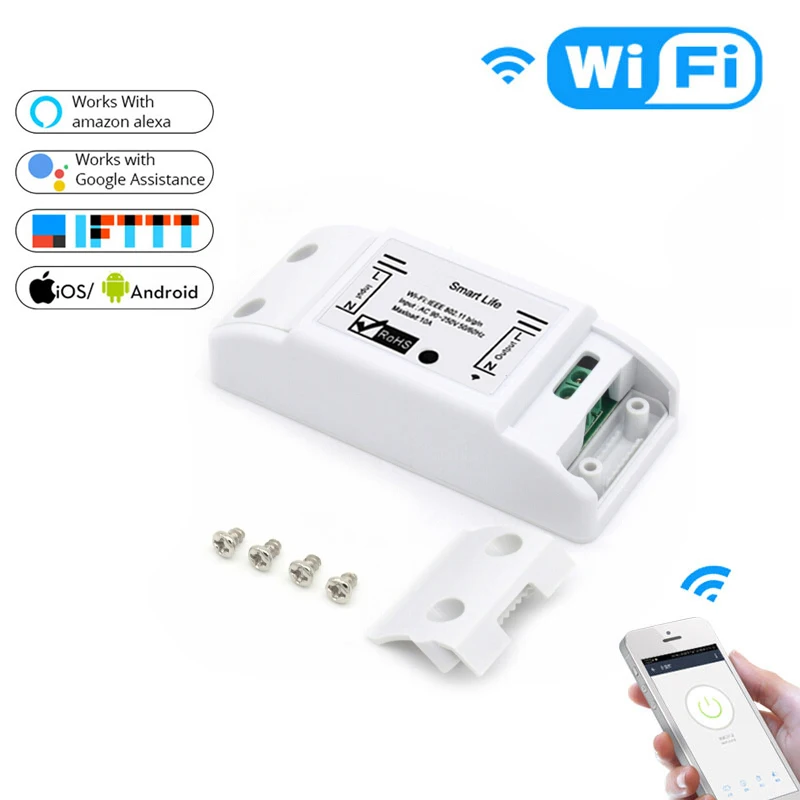 Умный выключатель с дистанционным управлением Wi-Fi работает приложением eWelink tuya