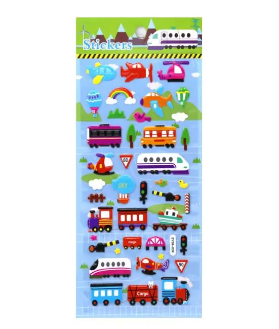 New 50 sheets Children 3D Puffy Stickers hot sell Cartoon for Teacher's Reward Supplies Kids Early Learning Toys