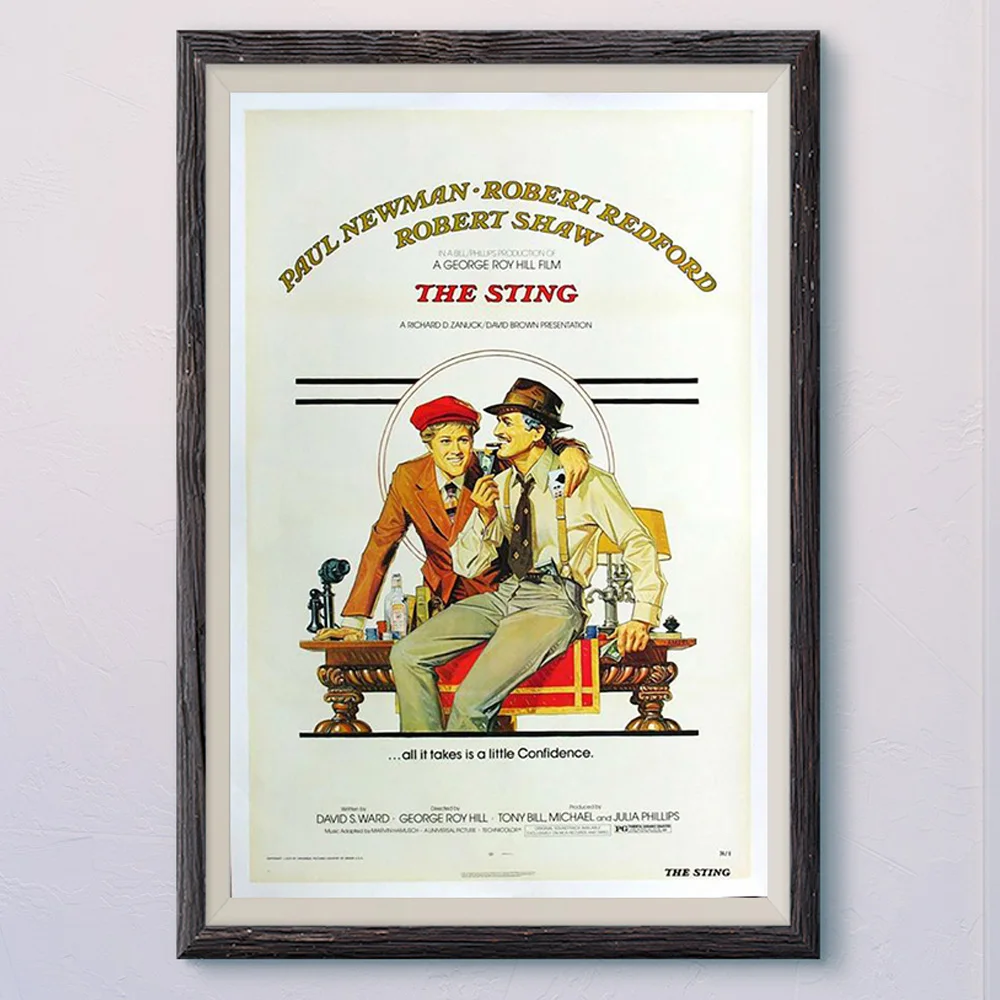 

Модель N516 THE STING (3) Винтаж, классическое кино ткань HD, постер, художественное украшение для дома, подарок