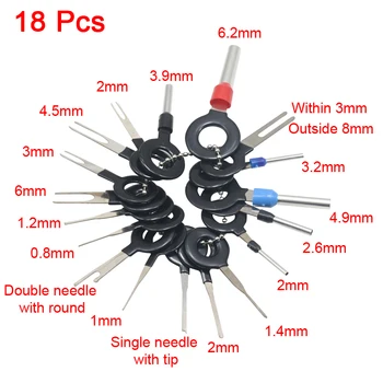 

18 Pcs Electrical Wire Puller Hand Tools Kit Car Plug Terminal Removal Tool Pin Needle Retractor Pick