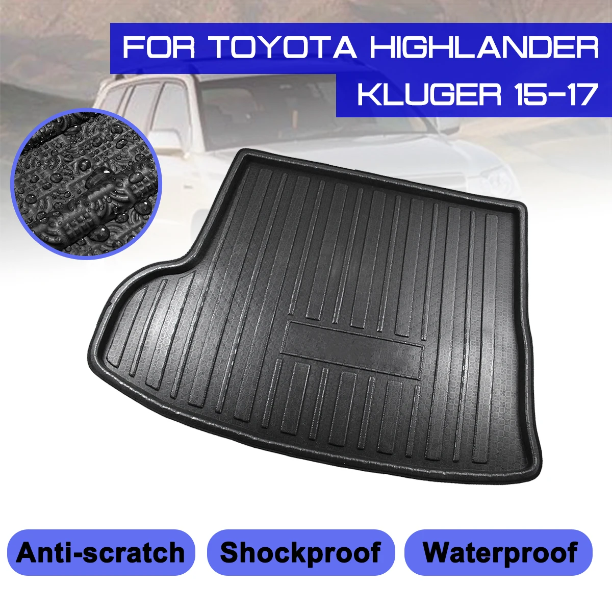Для Toyota Highlander Kluger 2015 2017 Автомобильный задний багажник коврик для ботинок