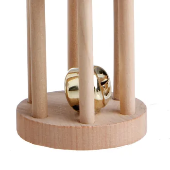 

Natural Wood Unicycle Dumbell Bell Roller Chew Toys For Pet Rabbits Hamsters Rat Q1JA