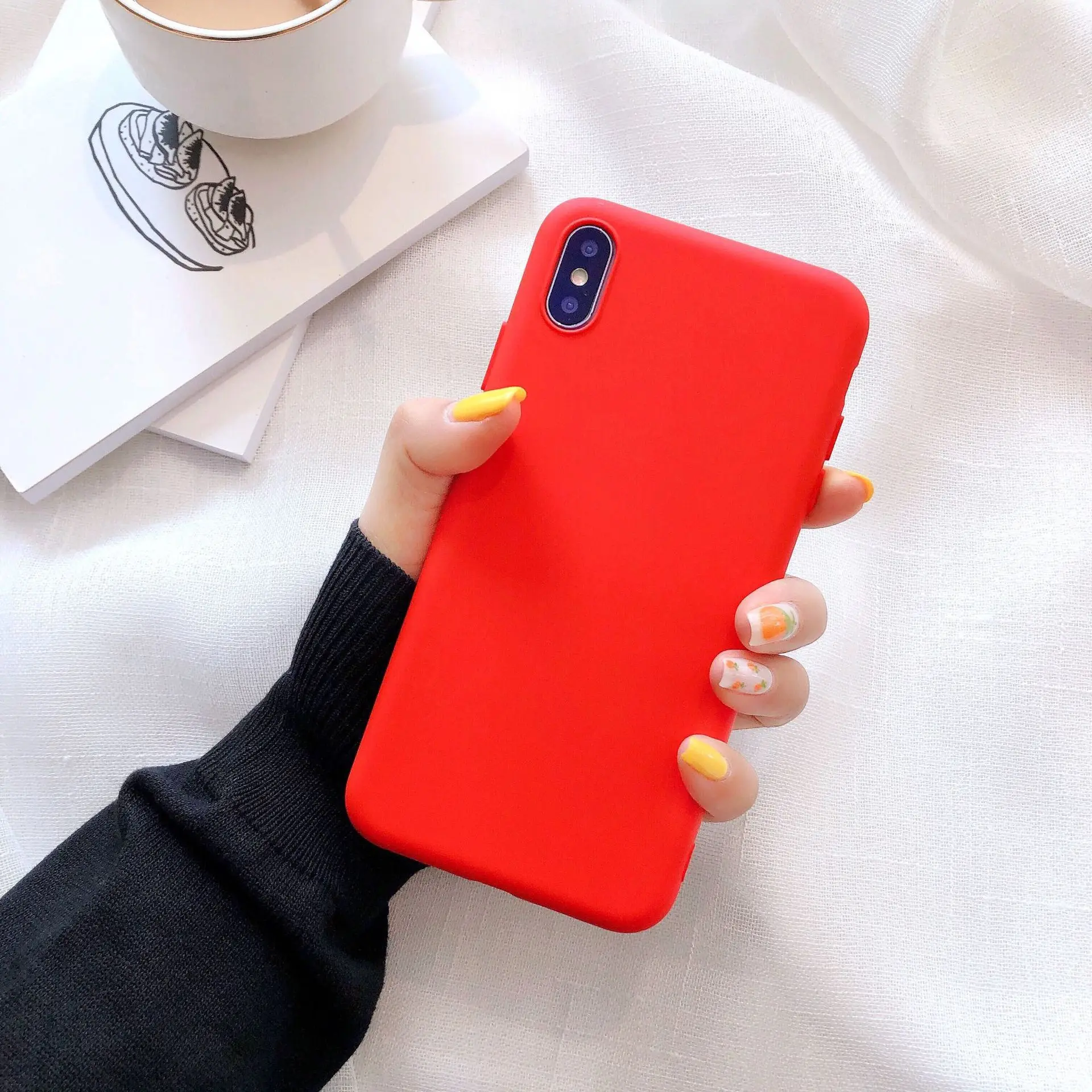 Простой жидкий силиконовый чехол для телефона для iPhone 11/11Pro/11Pro Plus/XS MAX huawei Mate30/P30 сплошной цвет Мягкий мобильный чехол для телефона - Цвет: 5