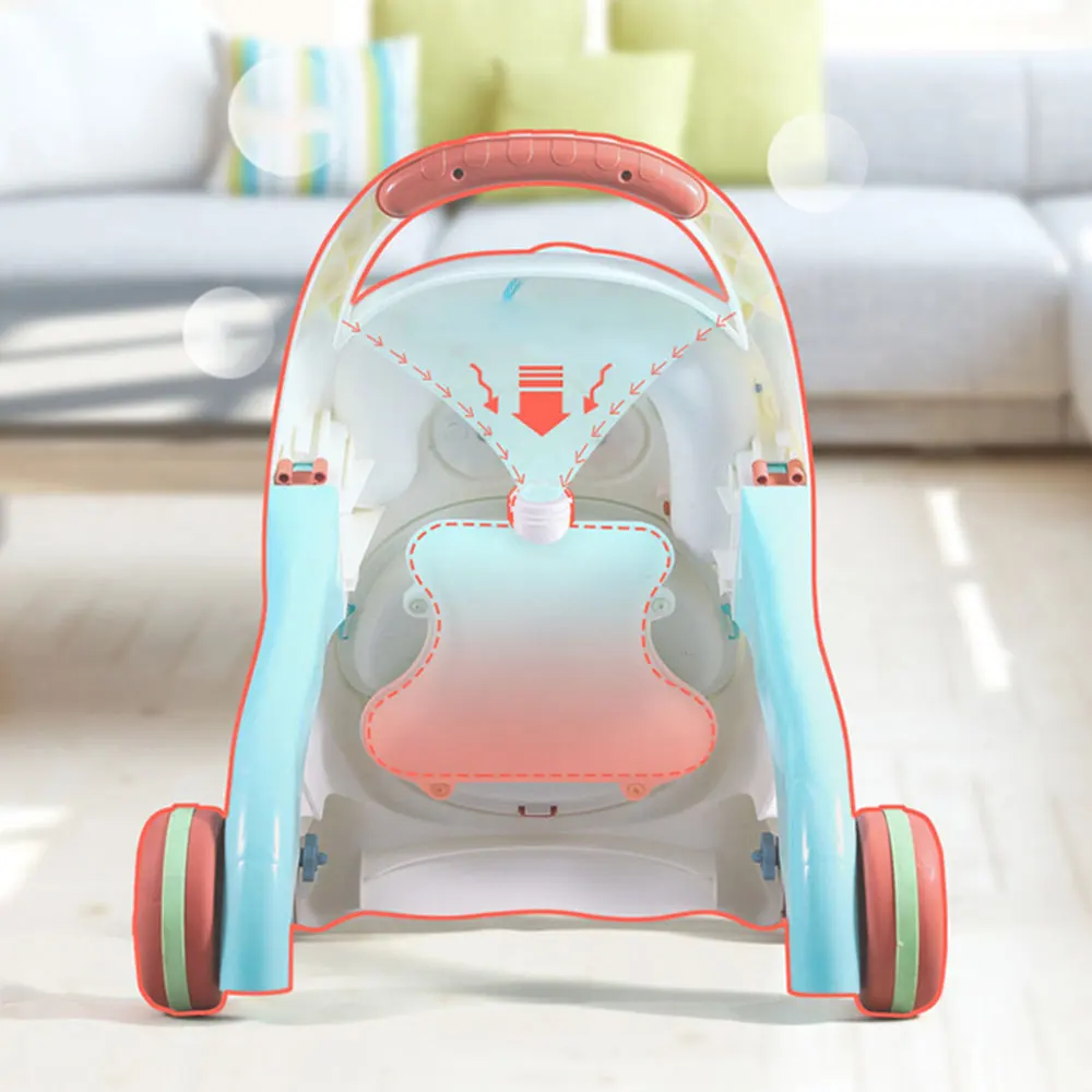 Детские ходунки, игрушки, первый шаг, автомобиль, многофункциональная тележка для малышей, сидячая на подставке, ABS музыкальные ходунки с регулируемым винтом для малышей