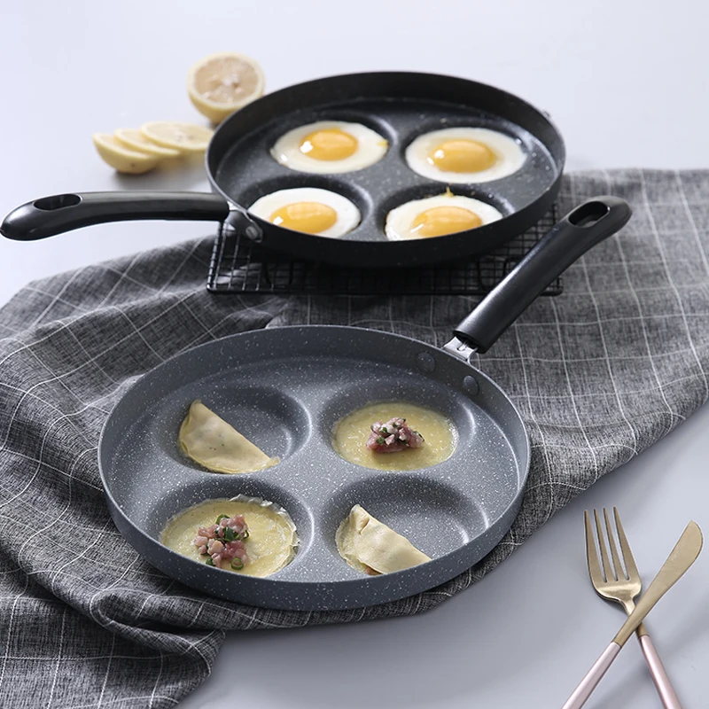 24cm Fried egg pot non stick pan household mini poached egg burger egg dumpling pot mold 5