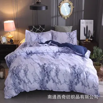 

vintage marble texture modern duvet cover set king queen full single size bed linen set