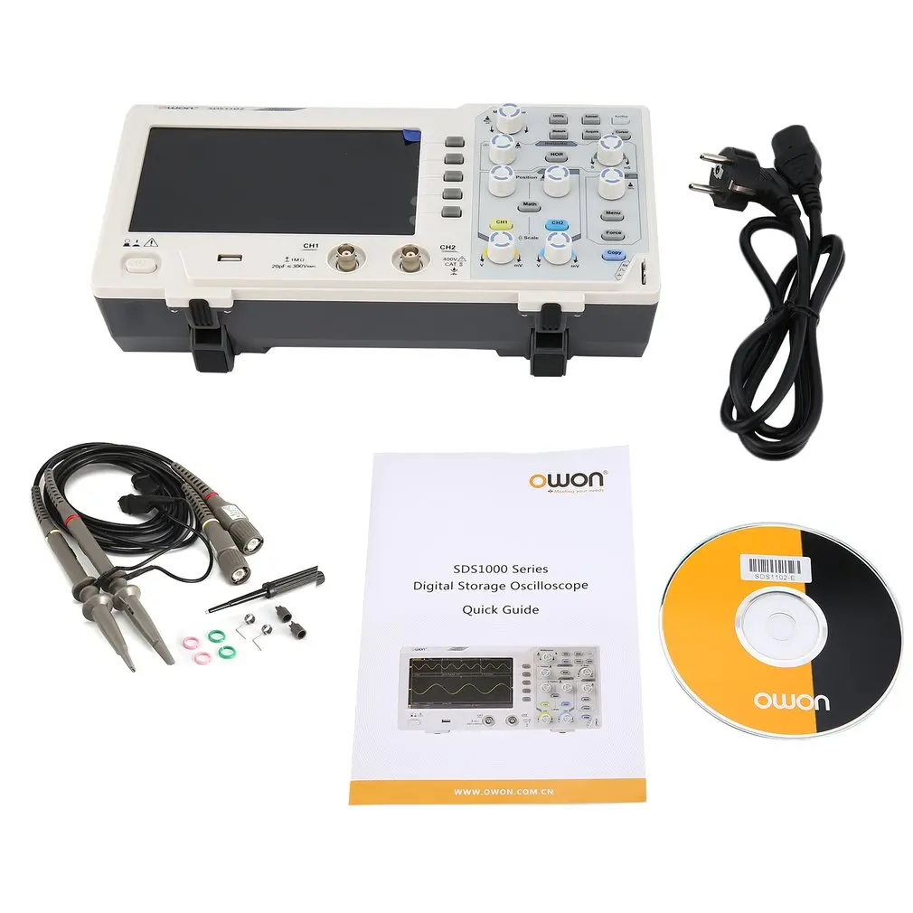 

OWON SDS1102 Double channel LCD Super-economical Type Digital Storage Oscilloscope Scopemeter Scope Meter 100MHz 1GSa/s