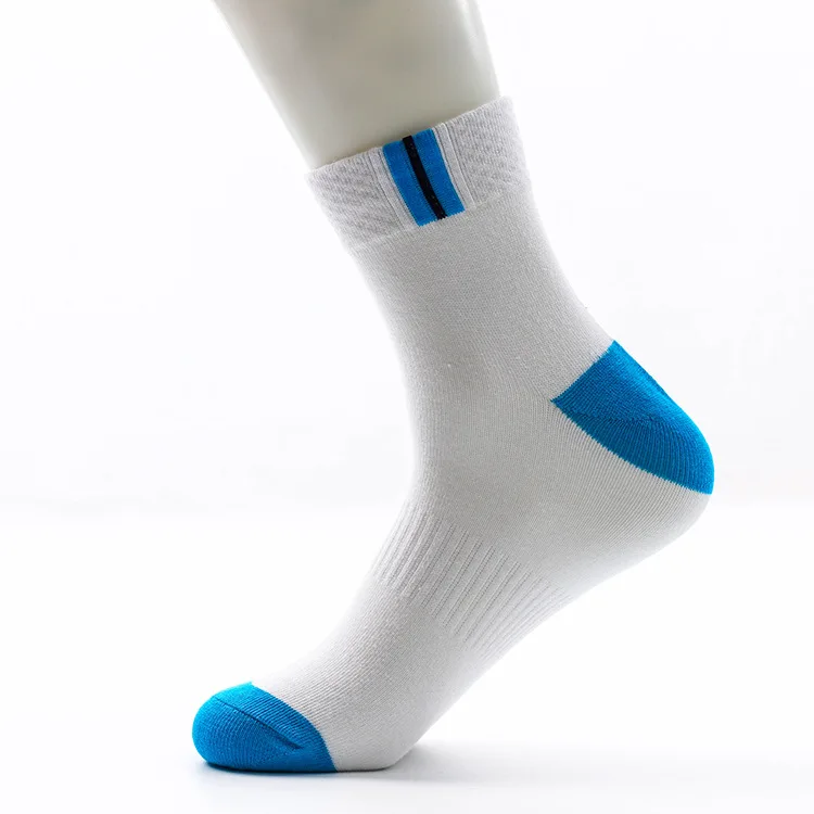 1 пара, мужские спортивные носки, женские утолщенные хлопковые Дышащие носки, нескользящие носки для бега, велоспорта, тенниса, баскетбола - Цвет: blue