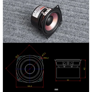 

KYYSLB 8W-15W 4 Euro 8 Euro 2.5 Inch Speaker HiFi Full Frequency Speaker Amplifier Speaker 88dB High Sensitivity 150Hz-20KHz