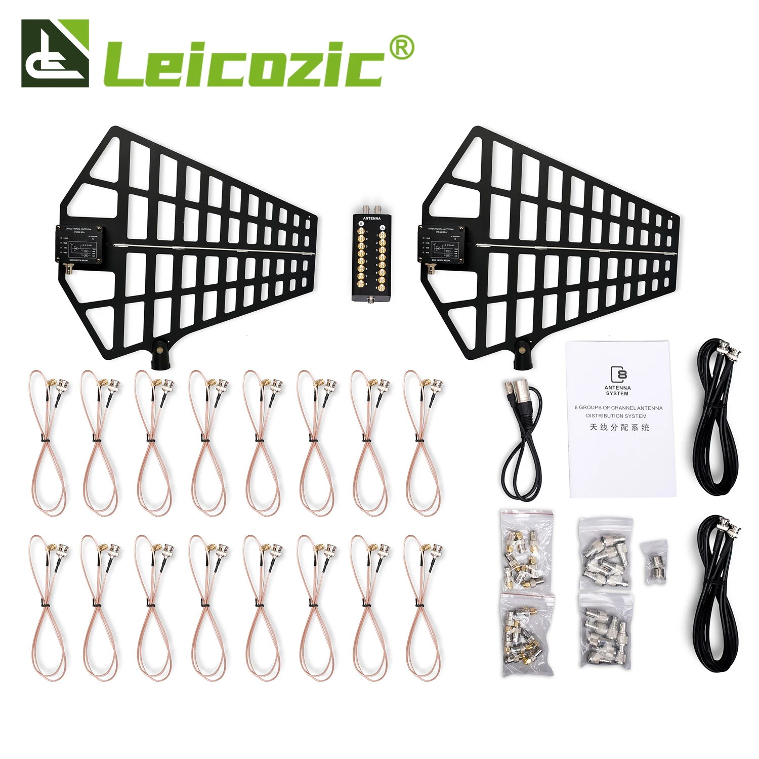 Leicozic 8 channels Signal Amplifier Antenna Distributor System Active Antenna RF Multi SMA RF Distributor Wireless Receiver