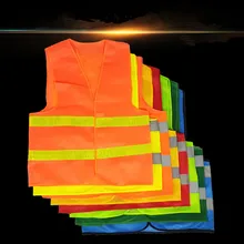 Светоотражающий флуоресцентный жилет желтого и оранжевого цвета, безопасная одежда для бега, проветриваемая, безопасная, высокая видимость