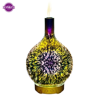 

LED Night Light 3D Firework Visual Design Lamp Increase Humidity To Freshen The Air Quiet Comfortable Suitable For Night Bedroom