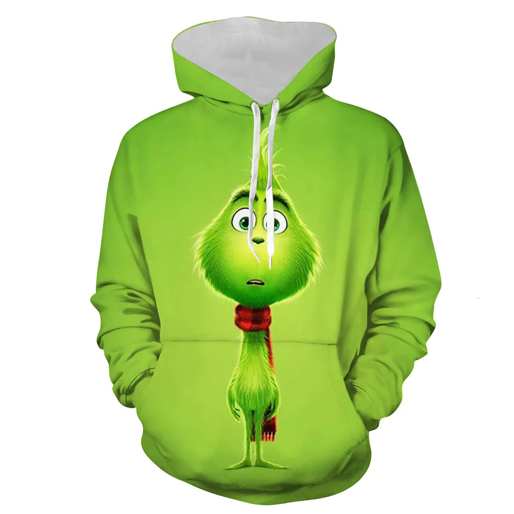 Whoholl бренд Мужская мода Shrek/Grinch 3d толстовки Shrek рубашка забавная толстовка хип хоп Уличная 3d Принт толстовки S-5XL - Цвет: Greenchapullover