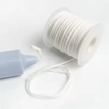 1 Roll 200 Feet NEW White Cotton Candle Wick Cotton Candle Woven Wick for Candle DIY And Candle Making 4