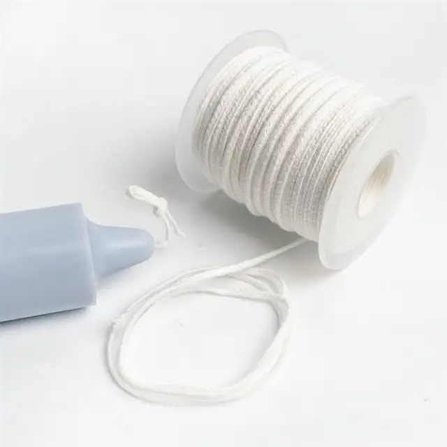 1 Roll 200 Feet NEW White Cotton Candle Wick Cotton Candle Woven Wick for Candle DIY And Candle Making 4