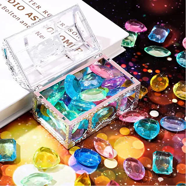 30Piece Pirate Treasure Hunt Kids Toys Boys Girls Multi-Colored Diamond Gems Jewels Jewelry Speelgoed Meisjes Party Favors 6