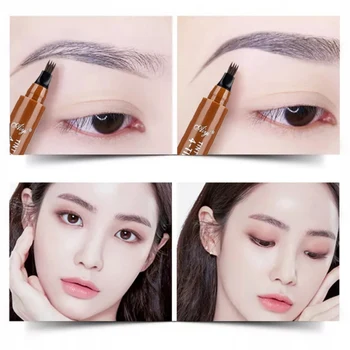

4-tips Eyebrow Pen Waterproof Smudge-proof Long Lasting Colorfast Eyebrow Tattoo Pen