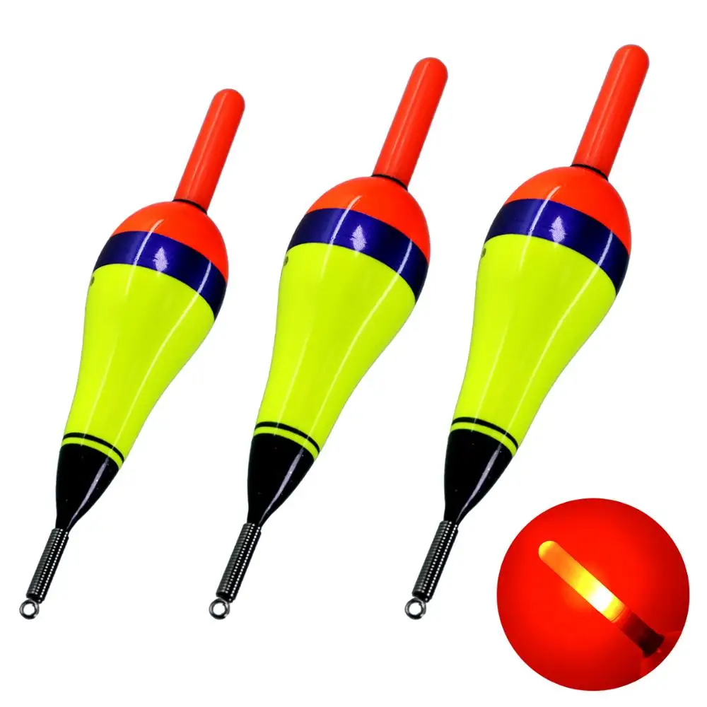 1PCS Luminous Fishing Float Bobber Led Fishing Light Stick Buoy Electronic Glow Rock Fishing Float For Night #1.5 #2.0 #3.0