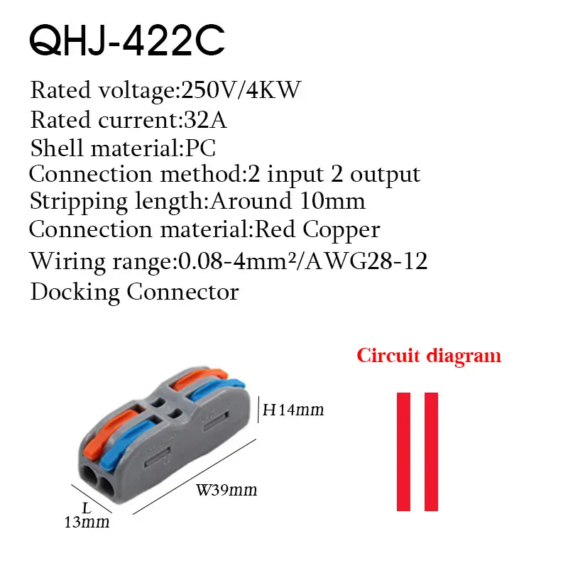 Wire Electrical Connectors Din Rail Type Fast Universal Compact Conductor Wiring Cable Connector LED Push-in Butt Terminal Block - Image 7