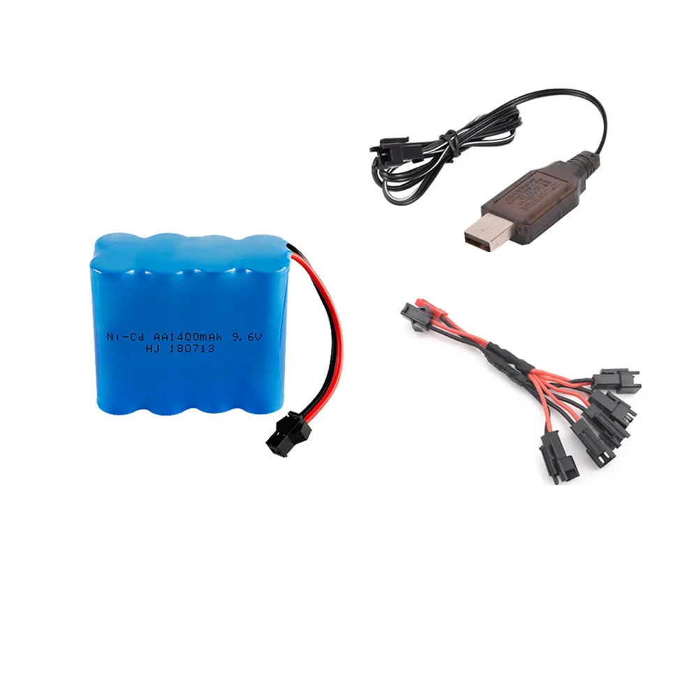 9 6 v 1400mah NI CD батарея AA аккумуляторная + USB зарядное устройство для Rc игрушки