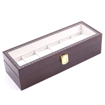 

6 slots fashion men home watch box top quality watch organizer watch storage box 0907-11