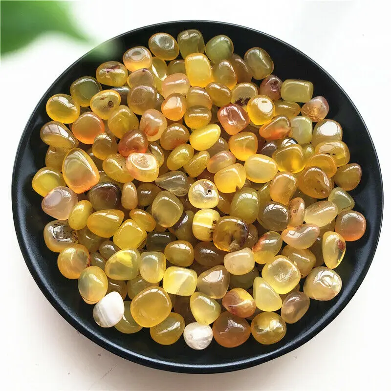 

50g Natural Yellow Agate Crystal Stones Bulk Assorted Tumbled Gem Stone Healing Natural Stones and Minerals