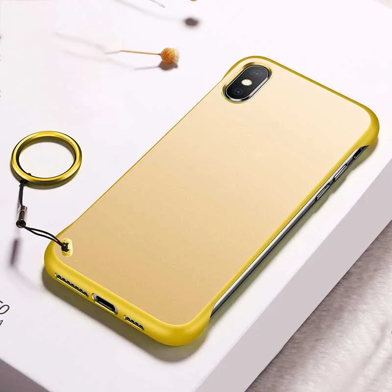yellow For iPhoneXs Чехол для мобильного телефона без оправы без рамки для iPhone 6 6S 7 8 Plus X Xs Max Xr DQ-Drop - Цвет: yellow For iPhoneXs