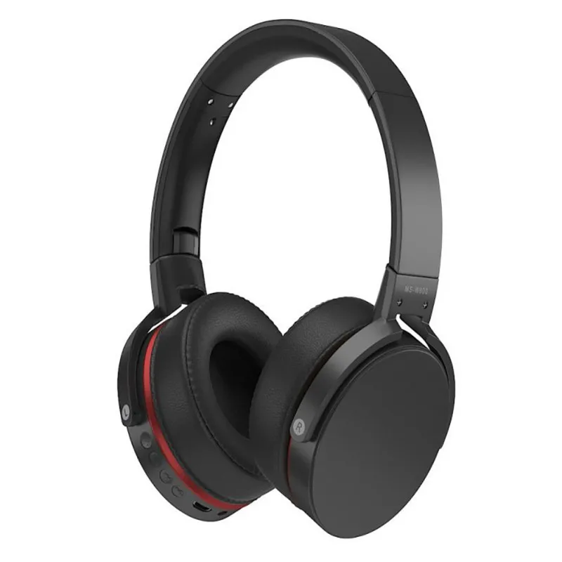 Черный New Portable Wireless Headphones Bluetooth StereoHeadset Audio Mp3 Adjustable Earphones with Mic for Music MP4 - Цвет: Черный
