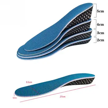 

1 Pair Women Men Height Increase Insole Memory Foam Breathable Unisex Full Insoles Heel Insert Sports Shoes Pad Cushion 2-5cm