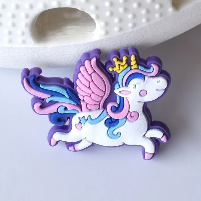 2021-2022 Season Unicorn PVC Soft Rubber Shoe Ornament Decoration Removable Garden Shoe Ornament Shoe Buckle  Charms for Crocses 289-CFPA
