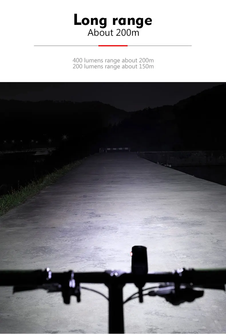 Clearance ROCKBROS USB Charge Bicycle Light Rainproof Bike Headlight Flashlight MTB Road Cycling Front Lamp Outdoor Night-riding Equipment 5