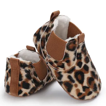 

Toddler Infant Baby Boy Girl PU Leather Shoes Soft Sole Crib Winter Warm Plush Shoes First Walkers